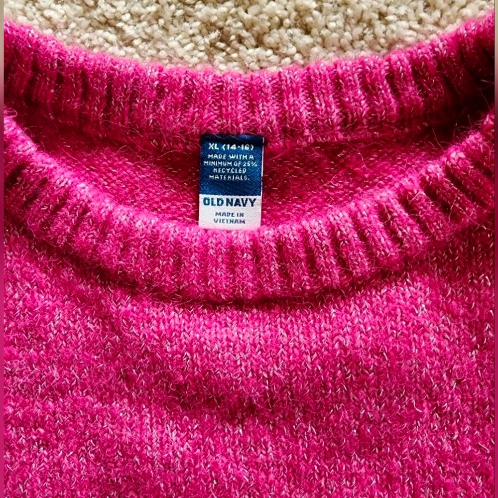 Old Navy Girls 14/16 Pink Sparkle Sweater